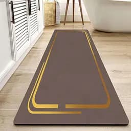 Суперпоглинаючий Діатомітовий Килимок Aquarius для ванної та кухні 50 х 120 см Коричневий Мармур