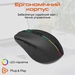 Комп'ютерна мишка MeeTion BTM002 Wireless/Bluetooth Black (MT-BTM002-A) - мініатюра 6
