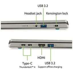 Ноутбук Acer Aspire Vero 16 AV16-51P-55Q5 Ultra 5 125U 43GHz,16'',IPS,16GB LPDDR5X,1TB,Windows 11 Домашня - мініатюра 12
