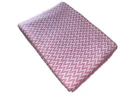 Плед бавовняний Vladi Валенсія Антоніо 100х140 біло-рожевий