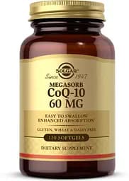 Натуральна добавка Solgar CoQ-10 60 mg Megasorb, 120 капсул