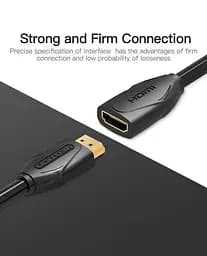 Подовжувач HDMI-HDMI v.2.0 Vention F/M PVC Shell 4K 60Hz 18Gbps 1.5m Black (VAA-B06-B150) - мініатюра 3