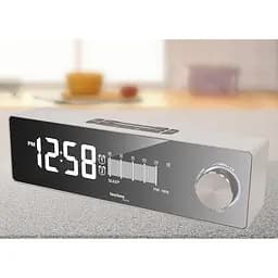 Годинник настільний з радіо Technoline WT483 White/Silver (WT483), Білий - мініатюра 3