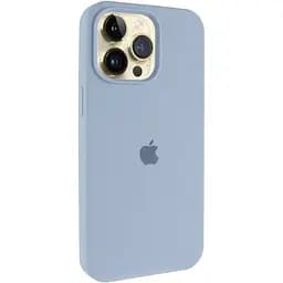 Чохол Epik Silicone Case AA Logo with MagSafe для Apple iPhone 15 Pro Max 6.7 Блакитний/Lilac Blue