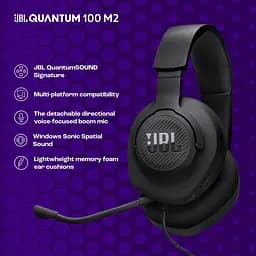 Навушники JBL ігрові QUANTUM 100M2 ( QTUM100M2BLK) гарнітура для геймерів чорна - мініатюра 5