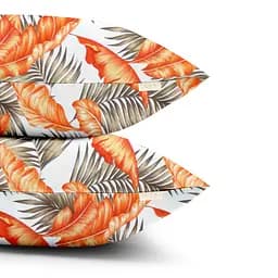 Комплект постільної білизни Cosas Orange palms CS2 Євро помаранчевий (PalmBeigeOrange_El-CellAshbeige_200) - мініатюра 4