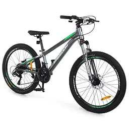Велосипед PROFI FREEDOM 24 д. FD-2402 алюм.рама 11",SKD85%,SHIMANO 21SP,швидкознім.кол.темно-сірий