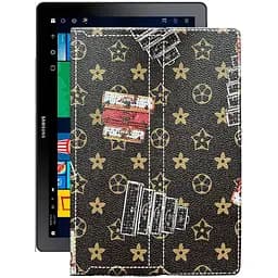 Чехол StatusCASE из экокожи для планшета Samsung Galaxy Book 2 (sm-w737v) Луи-Витон-коричневый