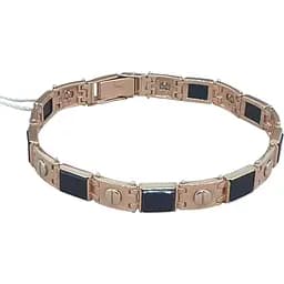 Золотой браслет Семейные драгоценности с ониксом. 1.52.0213 22