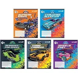 Зошит учнівський "Hot Wheels" Kite HW25-234 12 аркушів1 шт. в асортименті