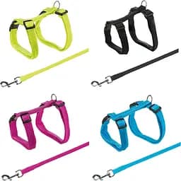 Шлея с поводком для кошек Trixie нейлон 22-42х1х120 см 1 наб., в ассортименте