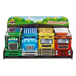 Дерев'яна настільна гра "Автопарк" сортер-комодик Ubumblebees 22х12х14 см igr0001500