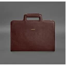 Жіноча шкіряна сумка для ноутбука і документів бордова