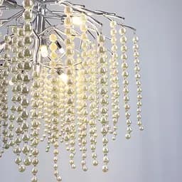 Чарівна люстра в хромі Pearl selection Line.F Діаметр 60см - мініатюра 7