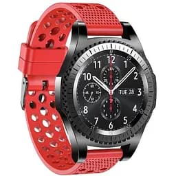 Силіконовий double перфорований ремінець Watchbands для Samsung Gear S3 червоний (WB009DUBLEPERFRED)