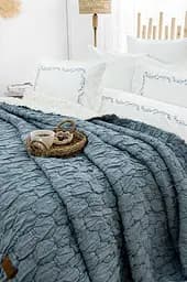 Постільна білизна з покривалом Zebra Casa Paloma Indigo Zebra pbe0051524 - мініатюра 2