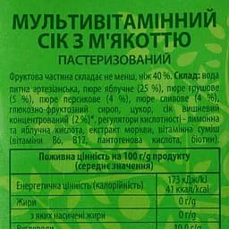 Сік Наш Сік Мультивітамінний з м'якоттю 1.93 л (580561) - мініатюра 3