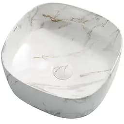 Умивальник накладний Mixxus Premium Diverse-0104 marble 370x370x135 мм MP6537, Мармур