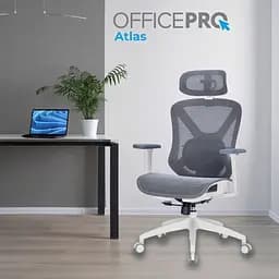 Офісне крісло OfficePro Atlas OC630-W-DG-DG White/Dark Gray [148900] - мініатюра 8