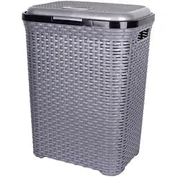 Кошик для білизни Violet House 0726 Роттанг Metal, 55 л, сріблястий (0726 Роттанг METAL с/к 55 л)