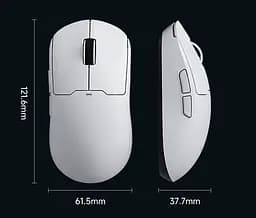 Комп'ютерна миша MCHOSE A5 v2 Ultra бездротова ігрова PAW3395, 26000 DPI 2,4G+Bluetooth Whute - мініатюра 3