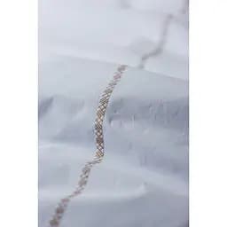 Комплект постільної білизни Ecotton Premium євро перкаль вишивка з бежевим кантом (25144) - мініатюра 8