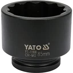 Головка торцевая ударная 12-гранная Yato квадрат 1" М=80 мм L=100 мм (YT-11995)