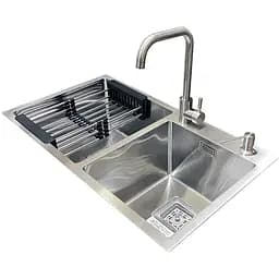 Комплект мийка + змішувач Romzha Arta Nova U-750D (B)