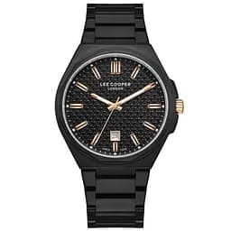 Чоловічий водостійкий наручний годинник Lee Cooper Knight (Чорний)