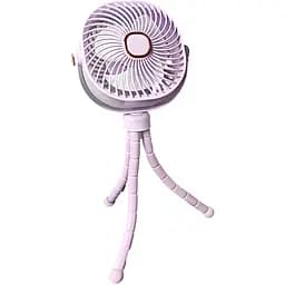 Портативний USB-вентилятор із гнучким штативом бузковий (ZB114)