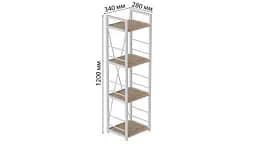 Етажерка 4/34 Серії Коннект 120x34x28 білий ДСП Дуб Сан-Марино 16мм FRD-104278 - мініатюра 5