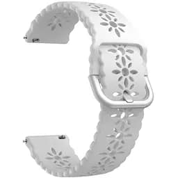 Ремінець для Samsung Galaxy Watch 5 40mm - білий ширина кріплення 20мм силікон Watchbands Flower (W14-1WB66259522)