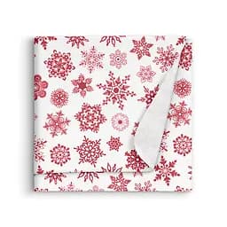 Пелюшки фланелеві Cosas Snowflakes 80х100 см, бордо - мініатюра 2