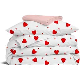 Комплект постільної білизни Cosas Ruby hearts CS3 Підлітковий червоний (RubyHearts_El90-40Rose_155)