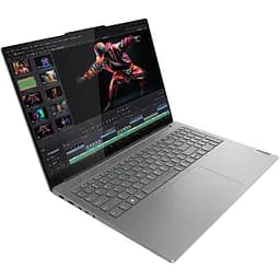 Ноутбук Lenovo Yoga Pro 9 16IMH9 (83DN003PRM) Luna Grey, Екран 16 Mini LED (3200x2000) 3.2K 165 Гц, матовий / Intel Core Ultra 9 185H (2.3 - 5.1 ГГц) / RAM 64 ГБ / SSD 1 ТБ / nVidia GeForce RTX 4070, 8 ГБ / Windows 11 Home - мініатюра 2