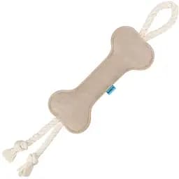 Игрушка для собак Barksi Косточка с канатом S бежевая