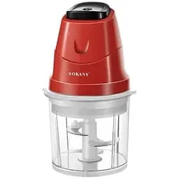 Измельчитель Sokany SK-06009 4 лезвия комбайн фитнес-блендер чоппер турборежим 250 Вт 700 мл красный