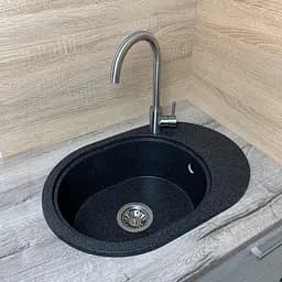 Кухонна мийка Adamant Ovale 610x420x180 графіт 648223, Графіт - мініатюра 2