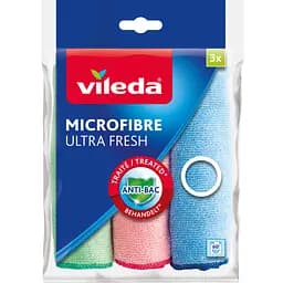 Серветки для прибирання Vileda Ultra Fresh антибактеріальні з мікрофібри 3 шт (4023103229273)