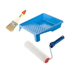 Валик "Велюр" 250х45 мм з ручкою, ванночка і пензлик "Стандарт" Polax (770-240)