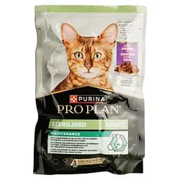 Влажный корм для кошек после стерилизации Purina Pro Plan Sterilised кусочки в соусе с уткой 85 г