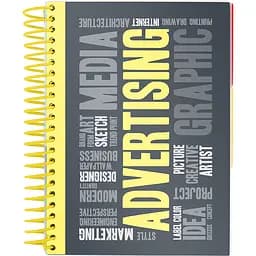 Блокнот з розділювачами Axent A5 в клітинку 120 аркушів жовтий (8405-06-A)