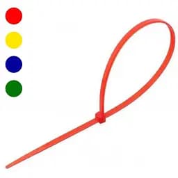 Стяжки для кабелю, 200 мм х 2.5 мм, 100 шт, асорті (4 кольори), Takel