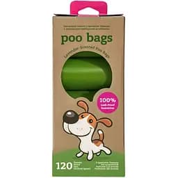 Одноразовые пакеты для уборки за животными Poo Bags с ароматом лаванды в рулонах по 120 шт.