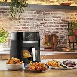 Мультипіч Tefal Easy Fry&Grill Vision Window 1550 Вт чорна (EY506810) - мініатюра 7