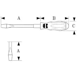 Викрутка Wurth Zebra шліцева коротка 1x5.5x25 (061325105) - мініатюра 2