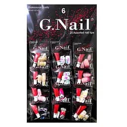 Ногти голографические накладные с рисунком и клеем упаковка 12 шт. G Nails KP-10715 №6