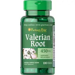 Натуральна добавка Puritan’s Pride Valerian Root 450 mg 100 капсул