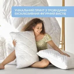 Подушка Ideia Air Dream Classic Троянди чохол на блискавці 40х60 см біла (8-11756*001) - мініатюра 8