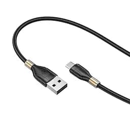 Кабель Hoco U92 Pisces Cable USB to MicroUSB 2,4A 1,2m Black
